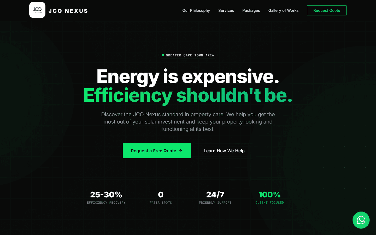 JCO Nexus: screenshot of the live site